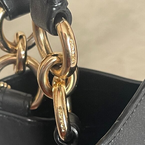 COACH Lexy Mixed Leather Suede Large Shoulder Bag - Picture 11 of 16